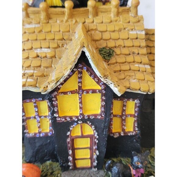 Spookyside Estates fiber optic Dracula Halloween light up house - Picture 5 of 14